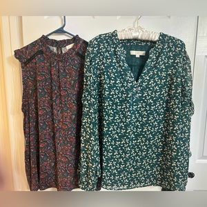 2 women’s size extra large loft tops